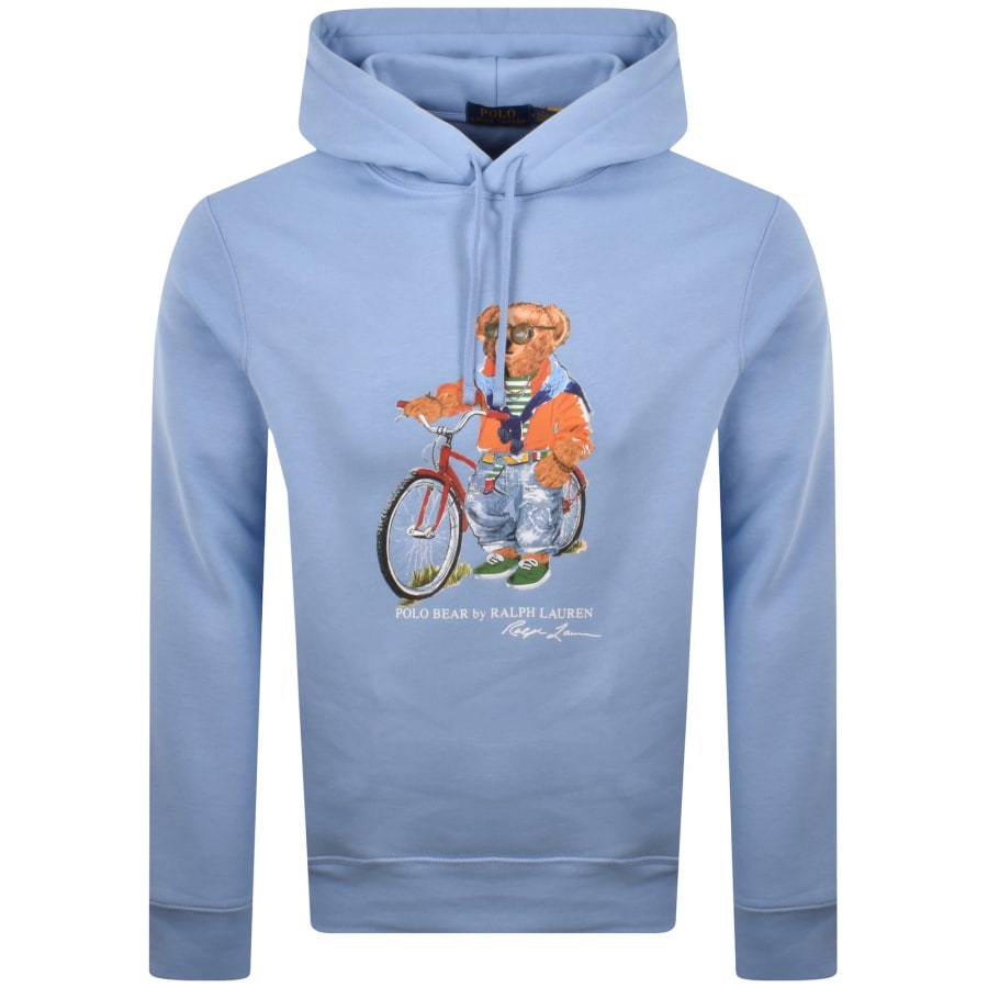 Image number 1 for Ralph Lauren Bear Hoodie Blue