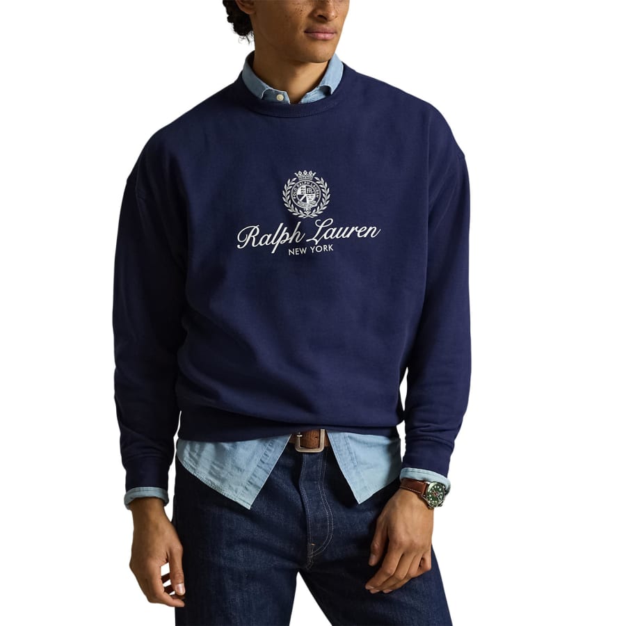 Image number 4 for Ralph Lauren Logo Sweatshirt Newport Navy