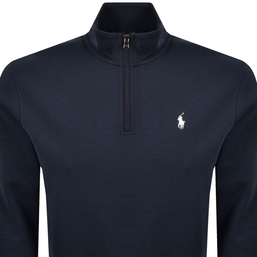 Image number 2 for Ralph Lauren Quarter Zip Sweatshirt Navy
