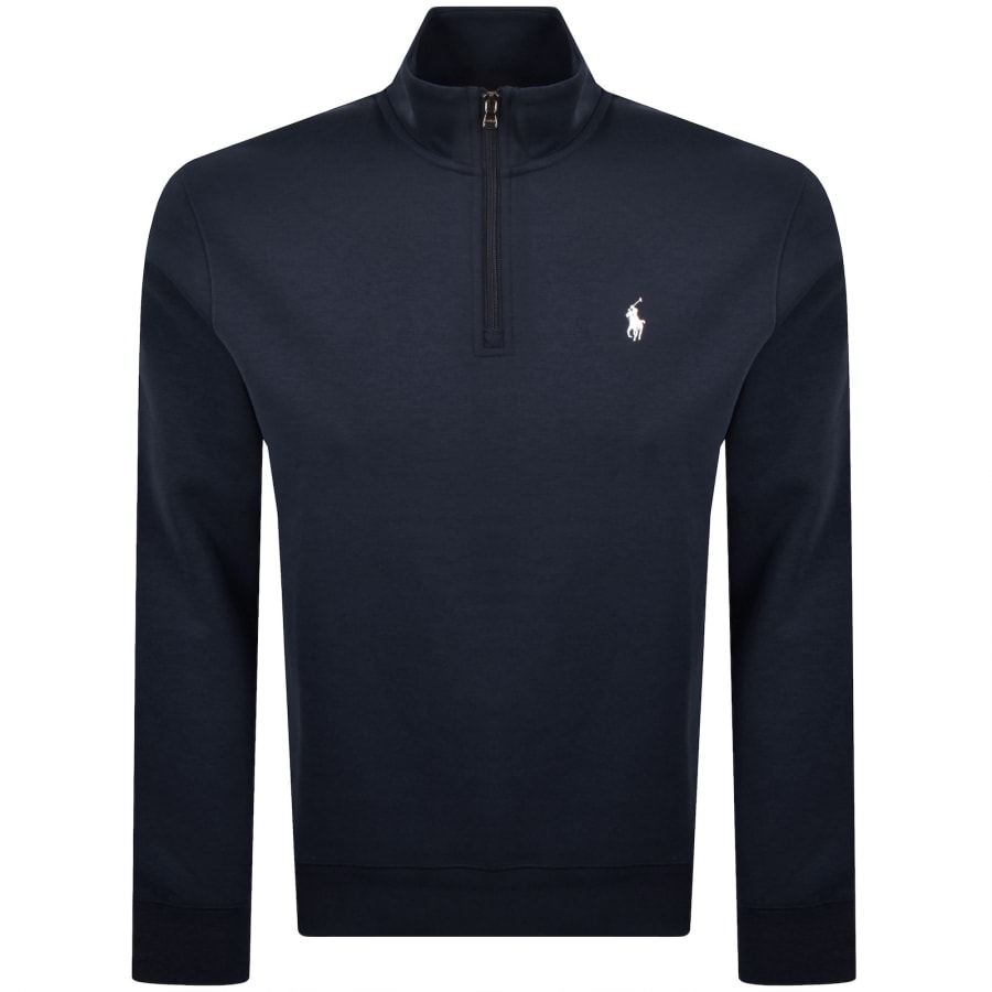 Image number 1 for Ralph Lauren Quarter Zip Sweatshirt Navy