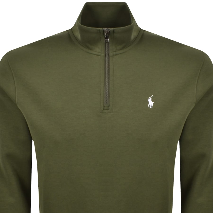 Image number 2 for Ralph Lauren Quarter Zip Sweatshirt Green