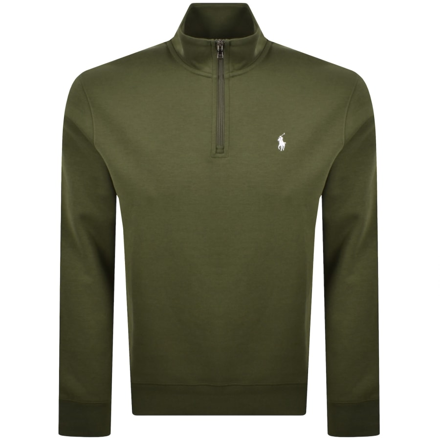 Image number 1 for Ralph Lauren Quarter Zip Sweatshirt Green