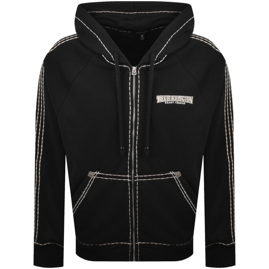 Image number 2 for True Religion Full Zip Hoodie Black
