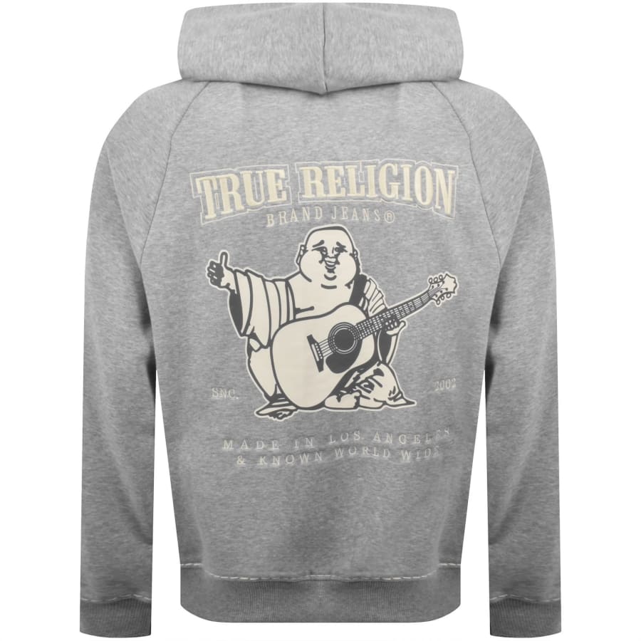 Image number 5 for True Religion Full Zip Hoodie Grey