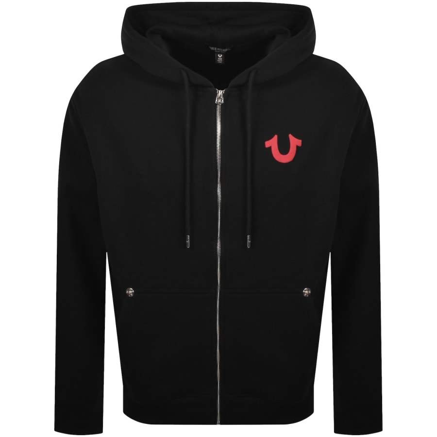 Image number 2 for True Religion Full Zip Hoodie Black