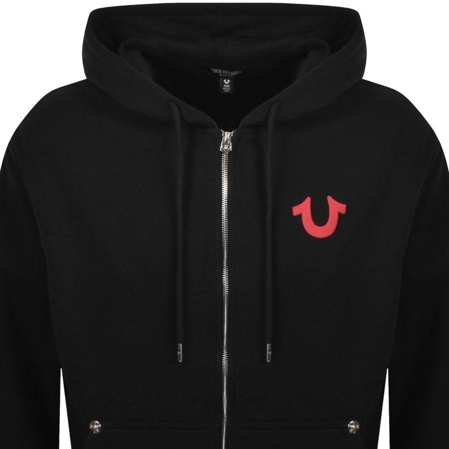 Image number 3 for True Religion Full Zip Hoodie Black