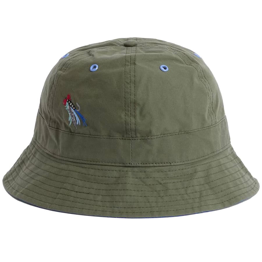 Image number 2 for Barbour X Paul Smith Bucket Hat Green