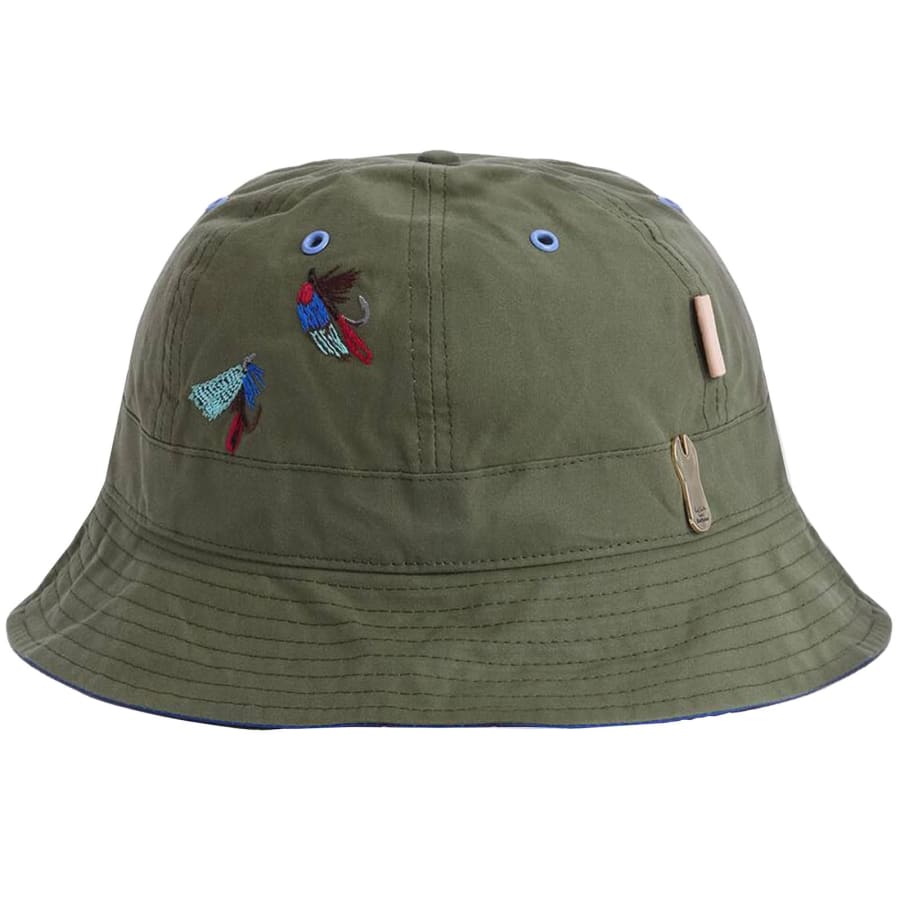 Image number 1 for Barbour X Paul Smith Bucket Hat Green