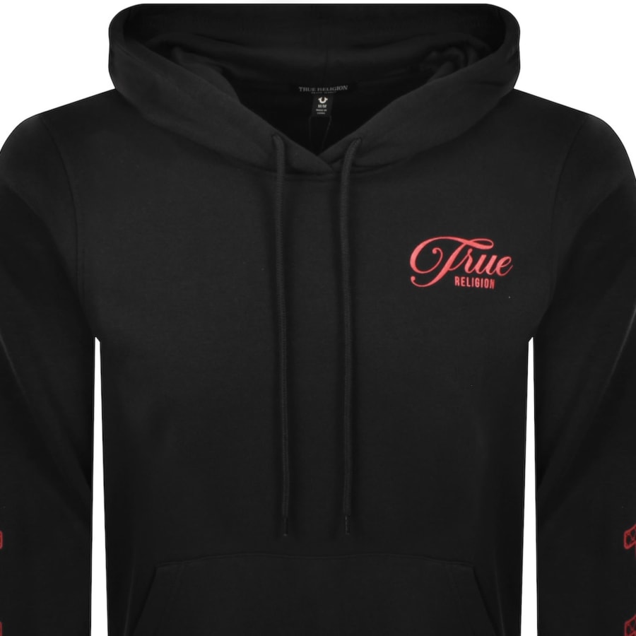 Image number 3 for True Religion Logo Hoodie Black