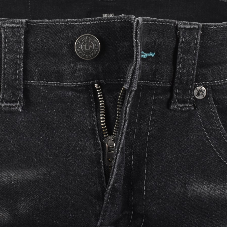 Image number 5 for True Religion Bobby Denim Shorts Black Wash