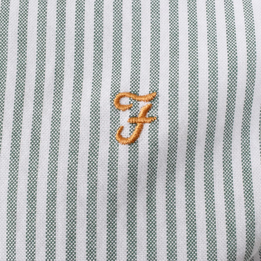 Image number 3 for Farah Vintage Brewer Long Sleeve Shirt Green