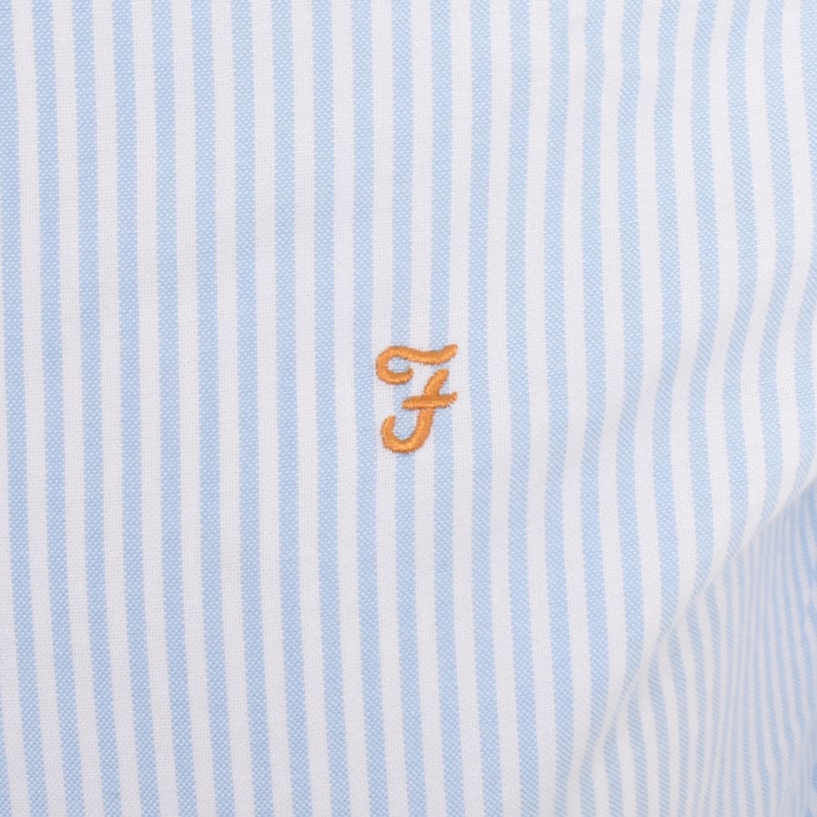 Image number 3 for Farah Vintage Brewer Long Sleeve Shirt Blue
