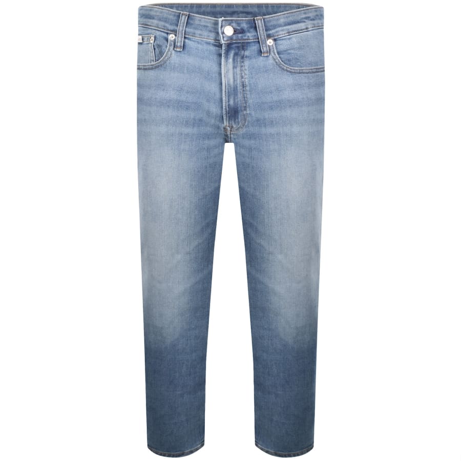 Image number 2 for Calvin Klein Slim Straight Jeans Blue