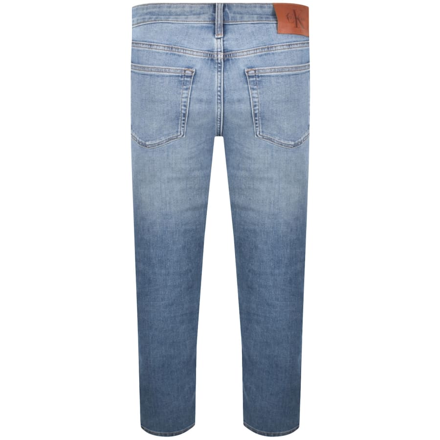 Image number 3 for Calvin Klein Slim Straight Jeans Blue