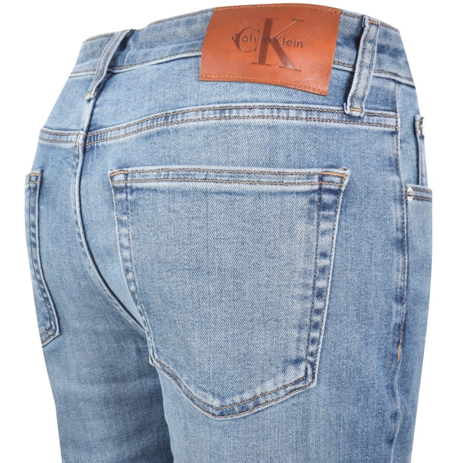 Image number 4 for Calvin Klein Slim Straight Jeans Blue