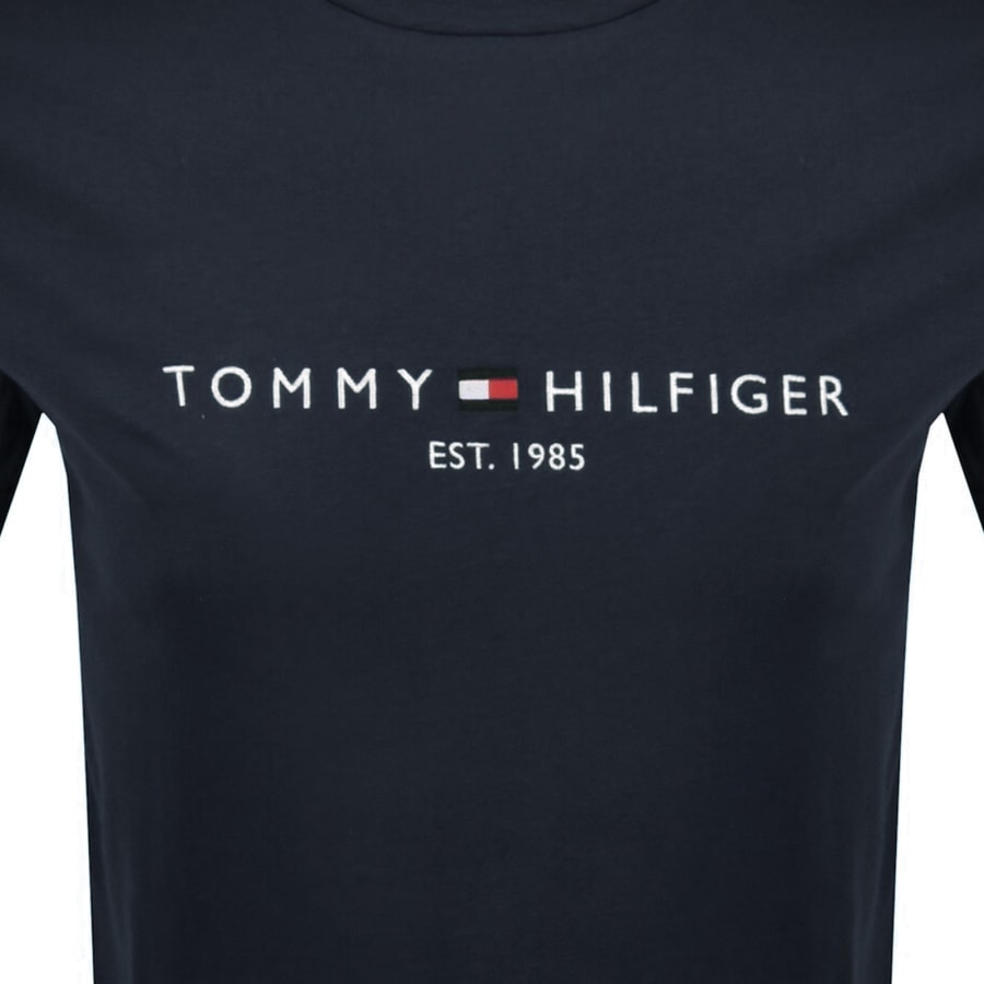 Image number 3 for Tommy Hilfiger Logo Slim Fit T Shirt Navy