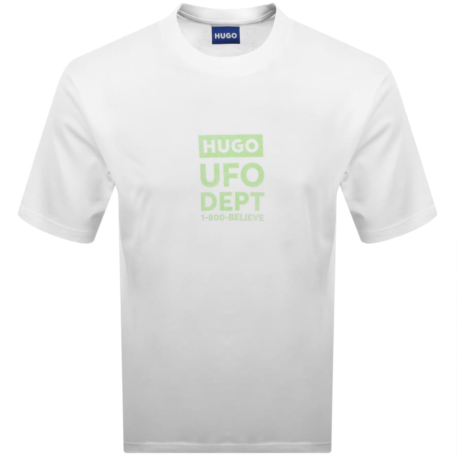 Image number 2 for HUGO Blue Nufotee T Shirt White