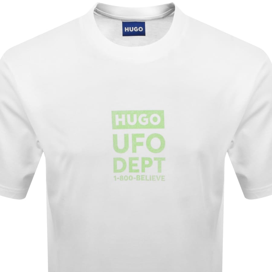 Image number 3 for HUGO Blue Nufotee T Shirt White