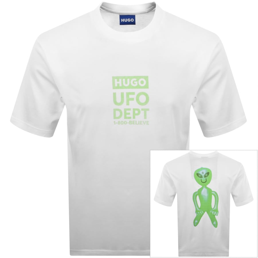 Image number 1 for HUGO Blue Nufotee T Shirt White