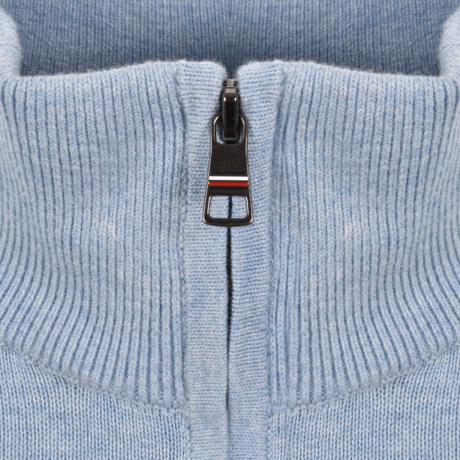 Image number 4 for Tommy Hilfiger Quarter Zip Jumper Blue