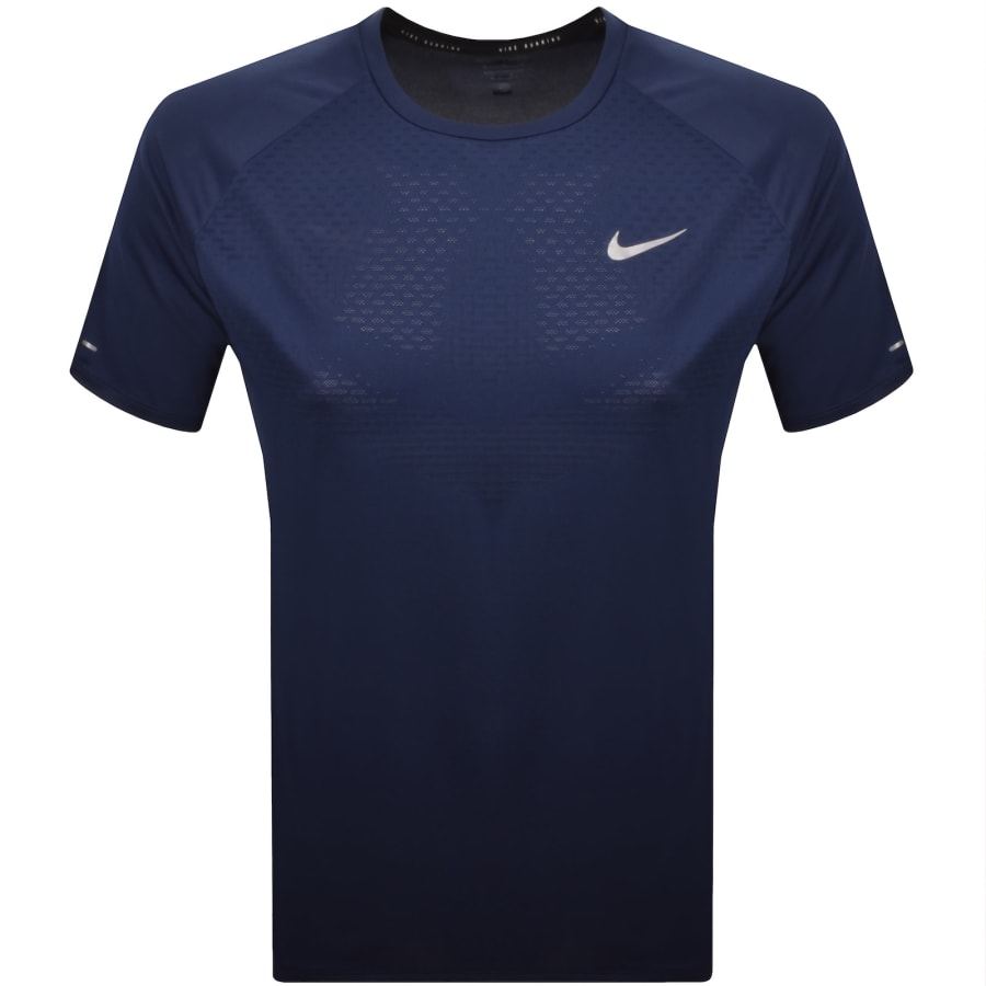 Image number 1 for Nike Running Dri Fit T Shirt Navy