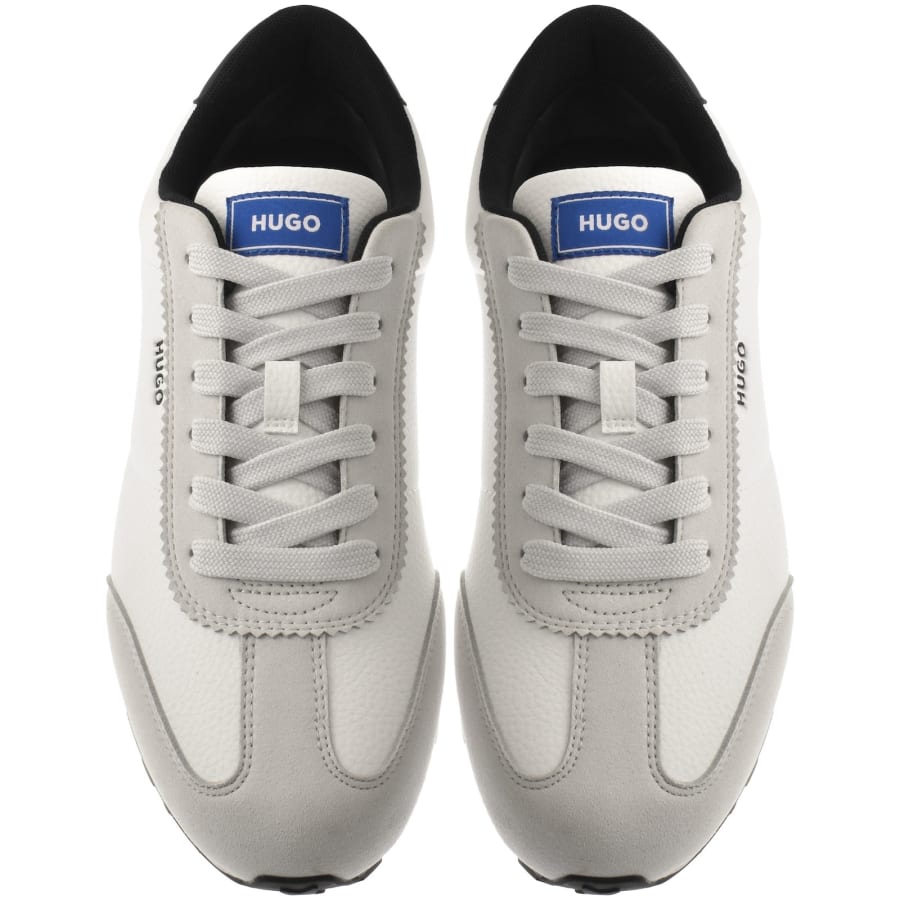 Image number 3 for HUGO Blue Jared Running Trainers Open White