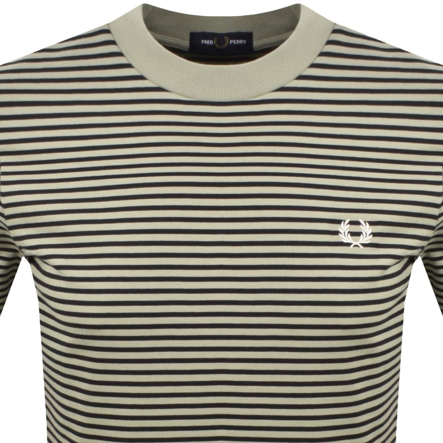 Image number 2 for Fred Perry Fine Stripe T Shirt Green