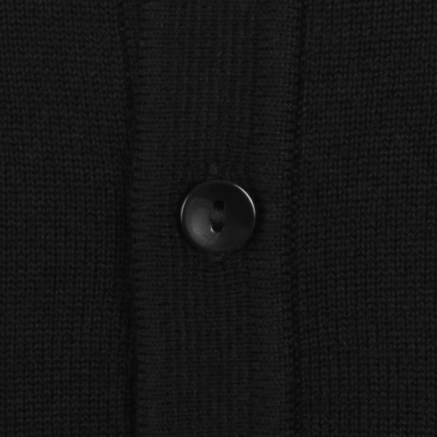 Image number 4 for Fred Perry Long Sleeve Knit Polo Black