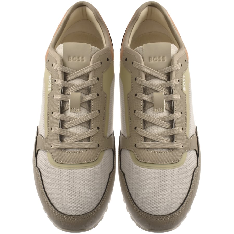 Image number 3 for BOSS Parkour L Runner Trainers Beige