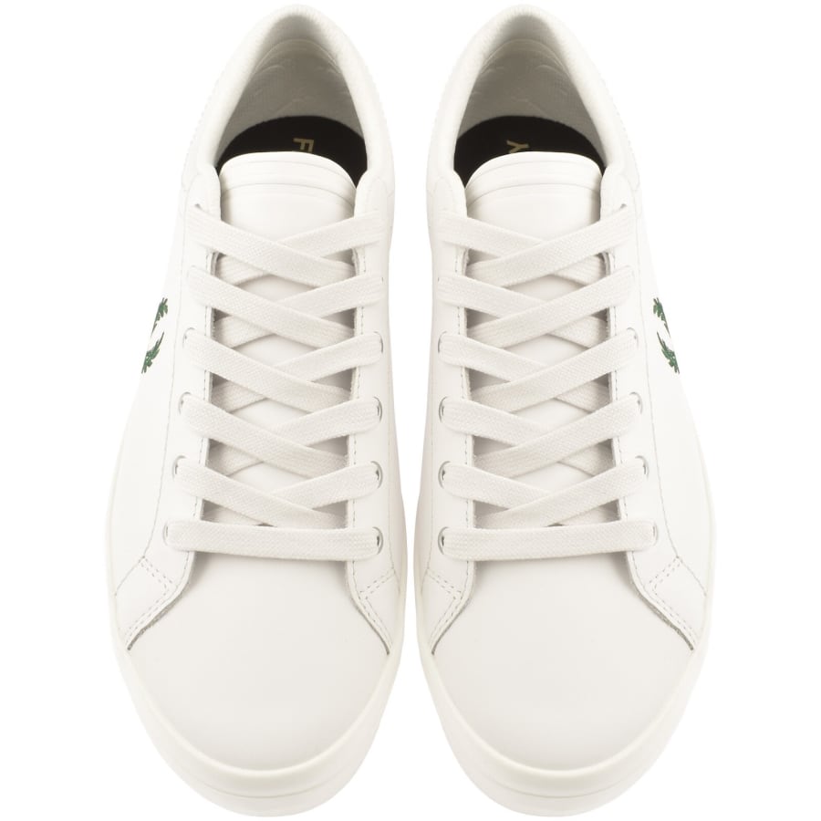 Image number 3 for Fred Perry Baseline Leather Trainers White