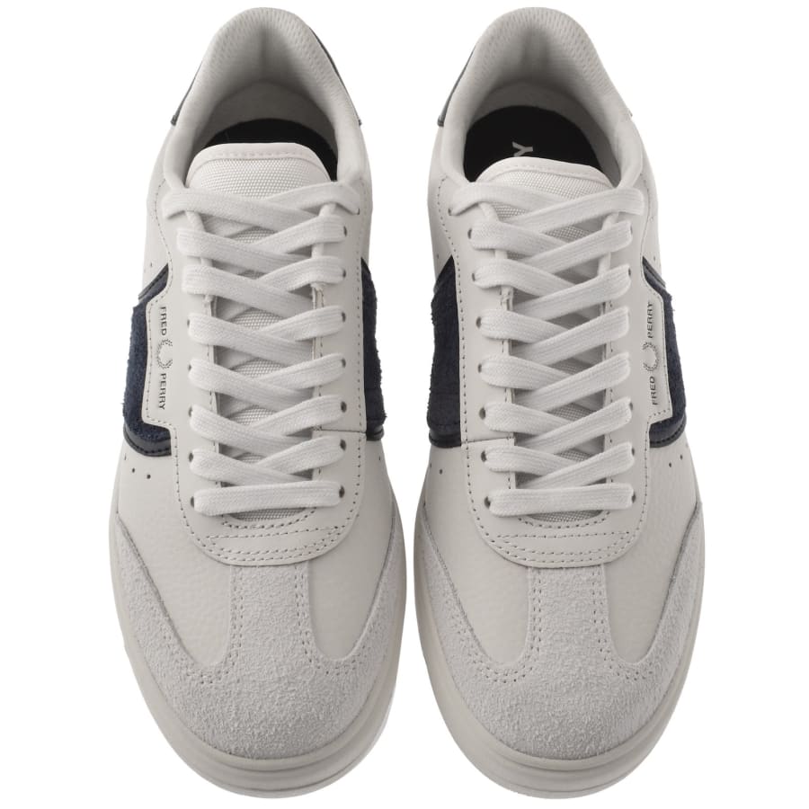Image number 3 for Fred Perry B4 Leather Trainers White