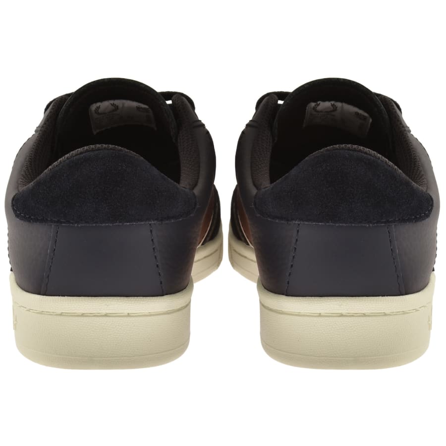 Image number 2 for Fred Perry B725 Leather Trainers Navy