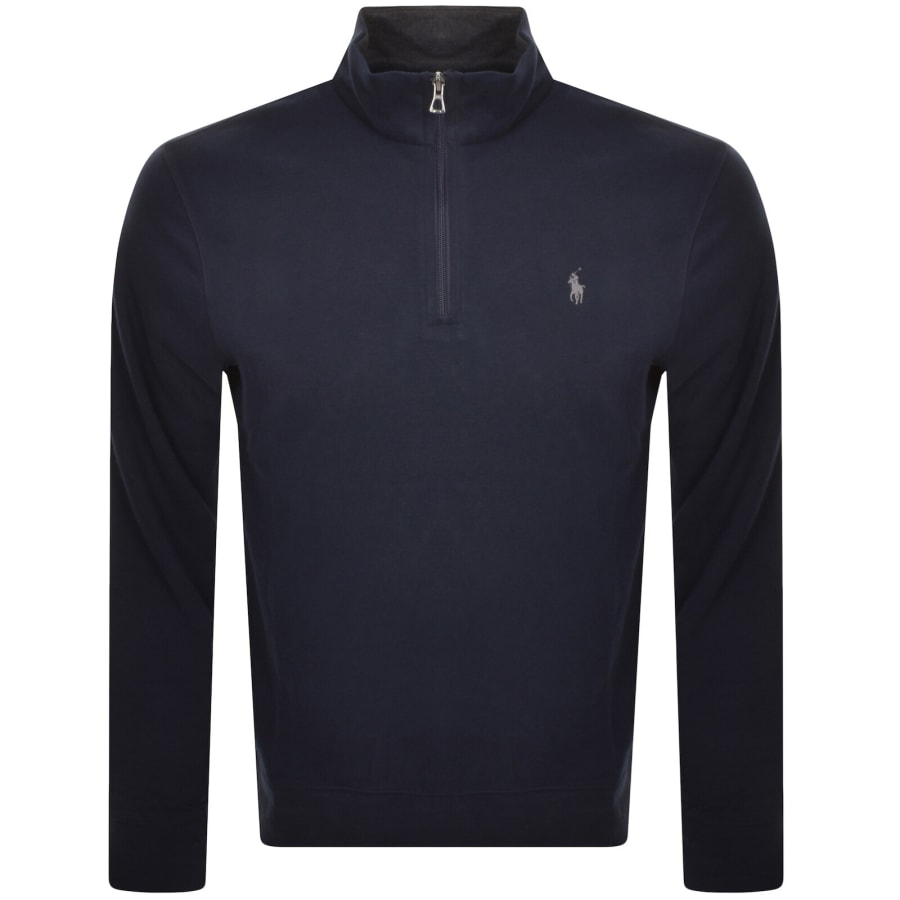 Image number 1 for Ralph Lauren Half Zip Sweatshirt Navy