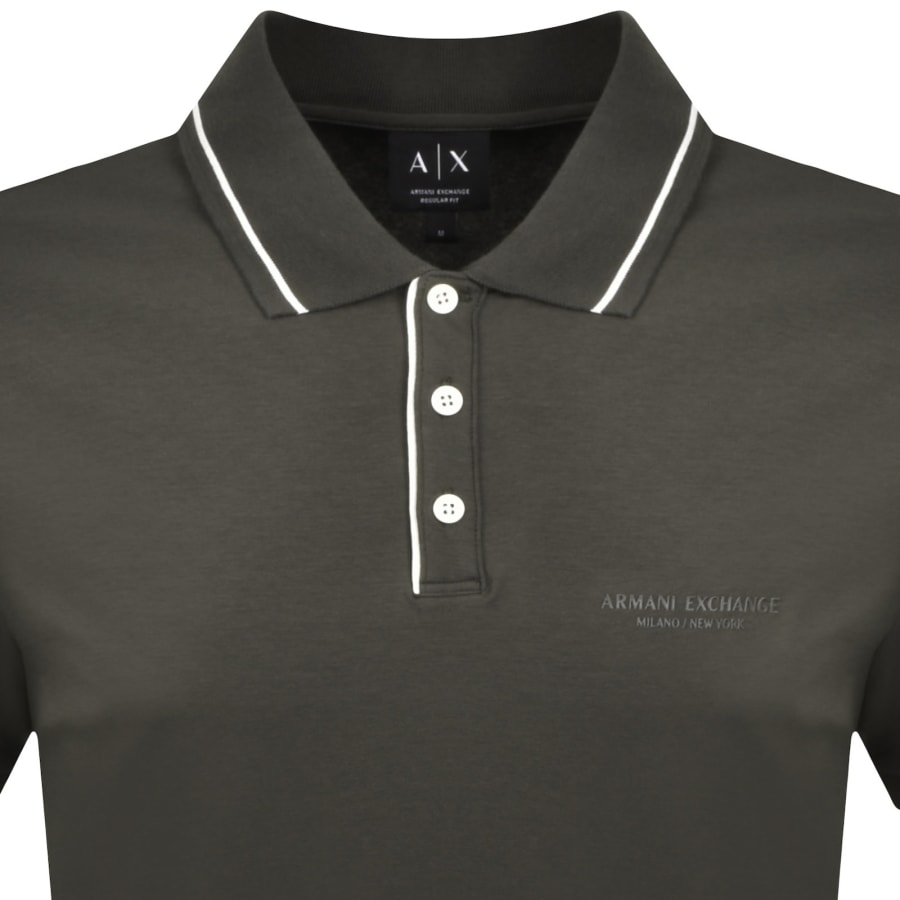 Image number 2 for Armani Exchange Polo T Shirt Grey