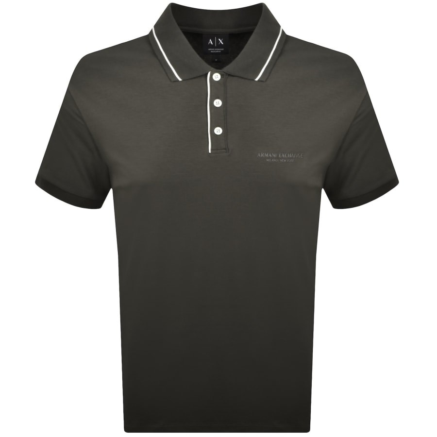 Image number 1 for Armani Exchange Polo T Shirt Grey