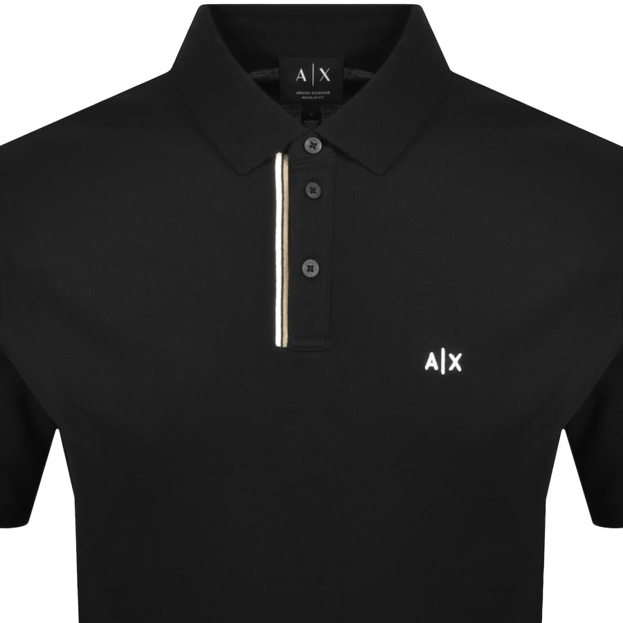Image number 2 for Armani Exchange Polo T Shirt Black