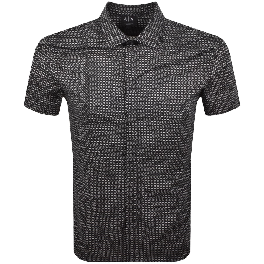 Image number 1 for Armani Exchange Pattern Shirt Deep Navy