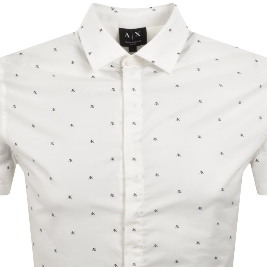 Image number 2 for Armani Exchange AX Pattern Shirt Off White