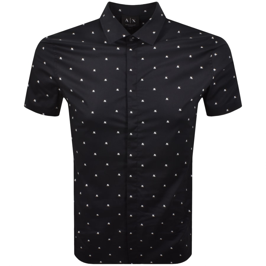 Image number 1 for Armani Exchange AX Pattern Shirt Deep Navy