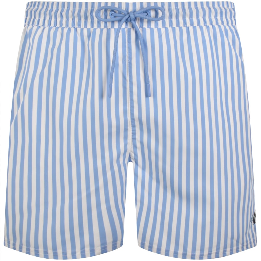 Image number 2 for Calvin Klein Swim Shorts Penny Stripe Blue