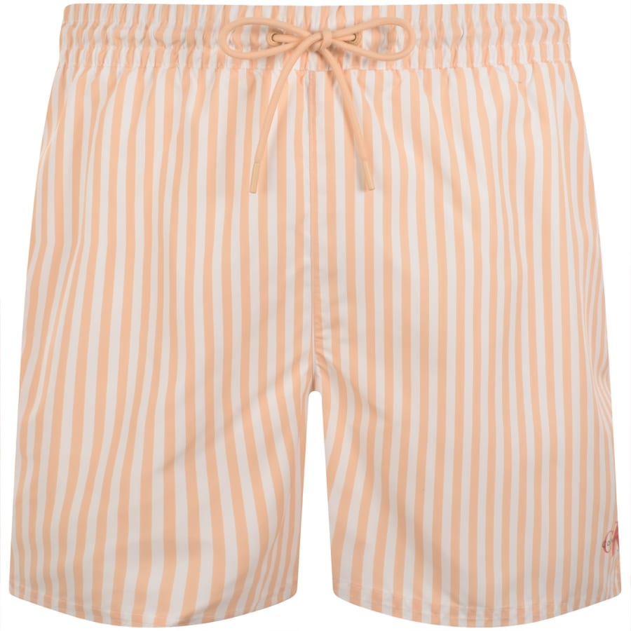 Image number 2 for Calvin Klein Swim Shorts Penny Stripe Orange