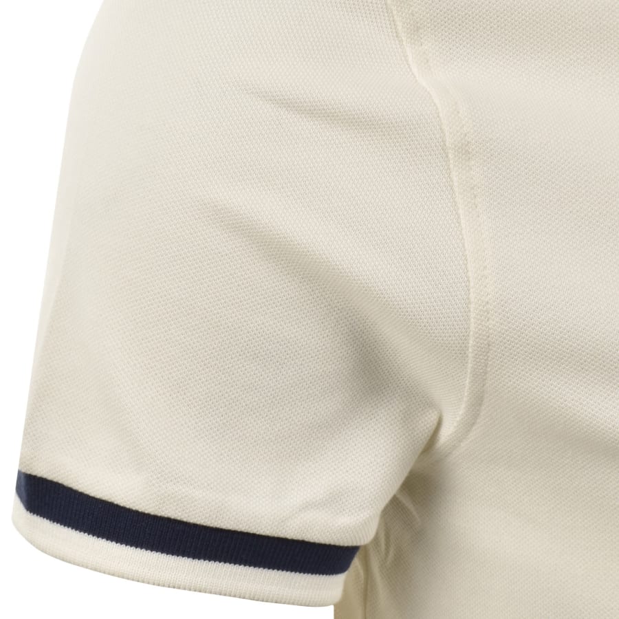 Image number 5 for Tommy Hilfiger Contrast Collar Polo Cream