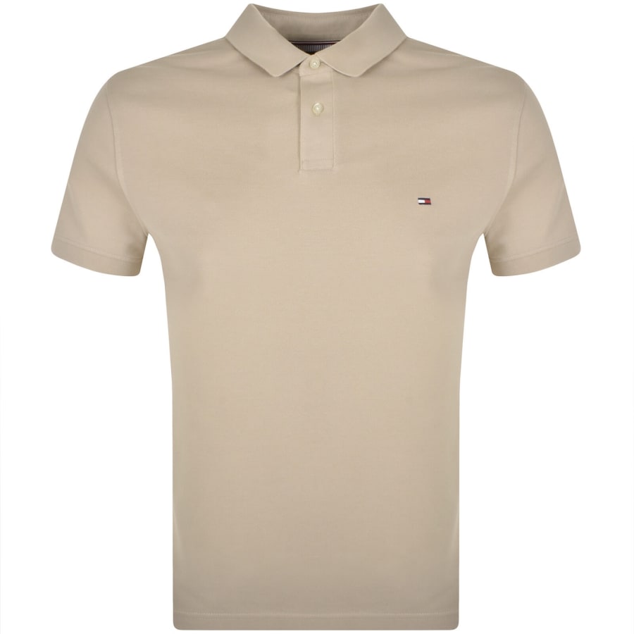 Image number 1 for Tommy Hilfiger 1985 Regular Fit Polo T Shirt Beige