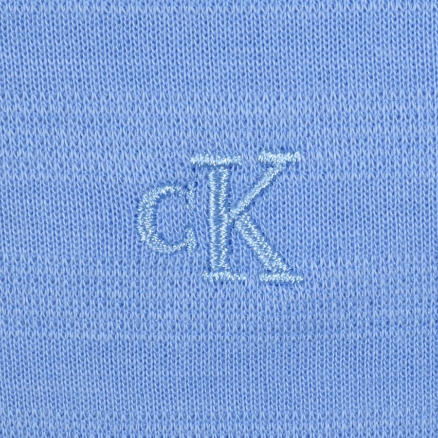 Image number 3 for Calvin Klein Tonal Stripe T Shirt Blue