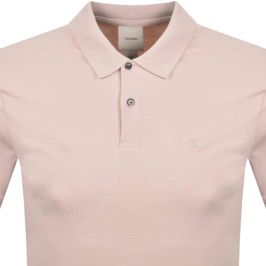 Image number 2 for Calvin Klein Refined Pique Polo T Shirt Pink