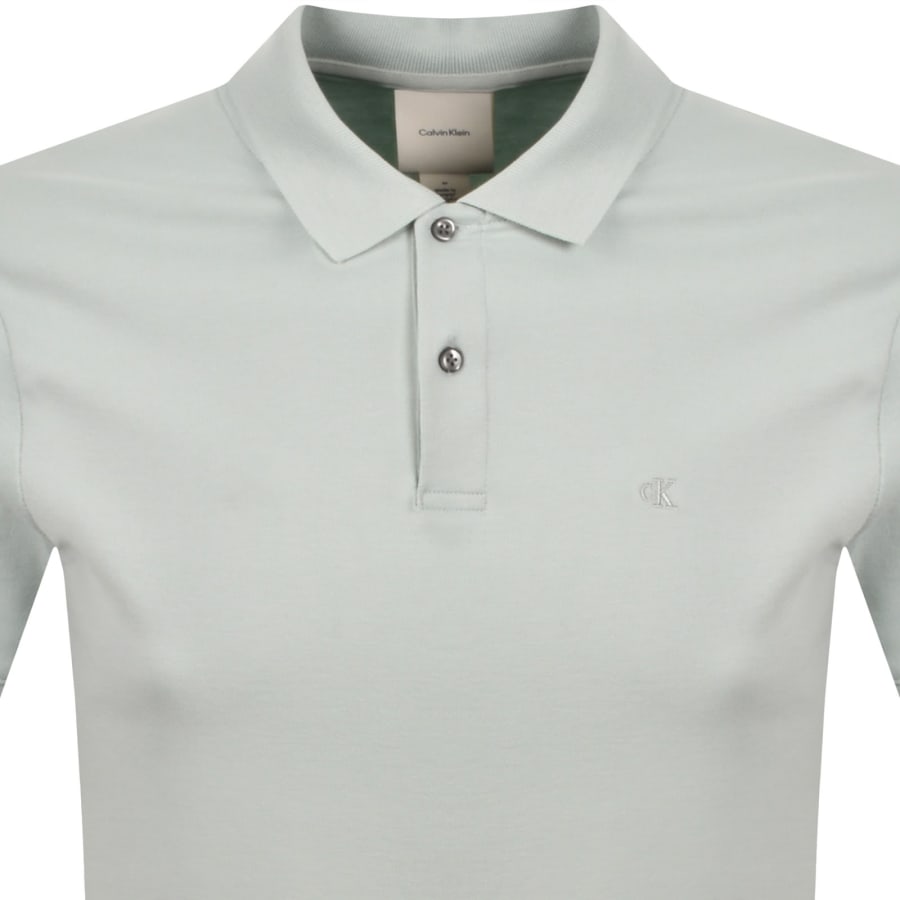 Image number 2 for Calvin Klein Refined Pique Polo T Shirt Blue