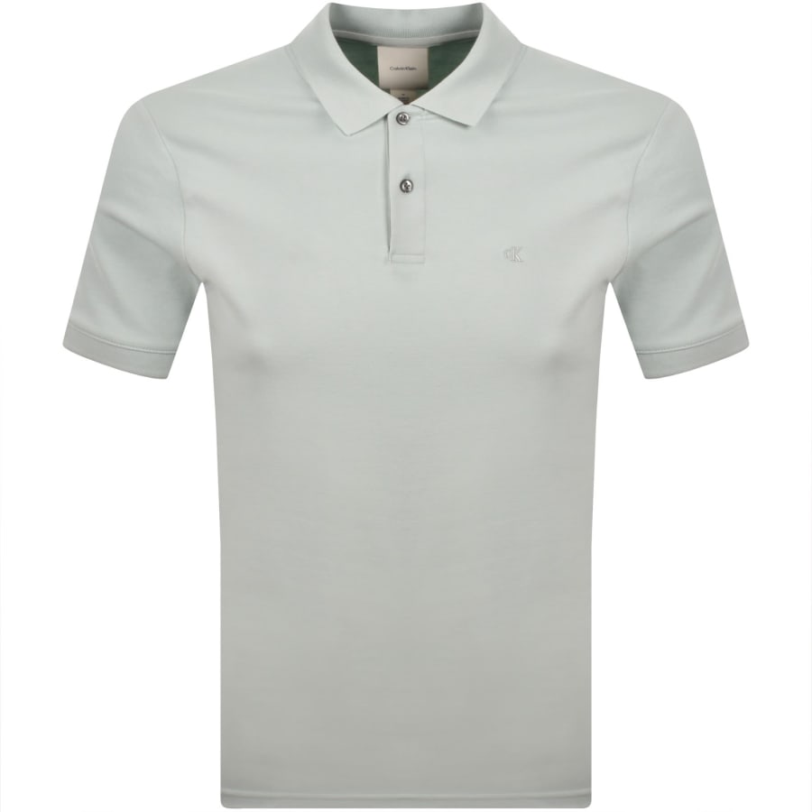 Image number 1 for Calvin Klein Refined Pique Polo T Shirt Blue