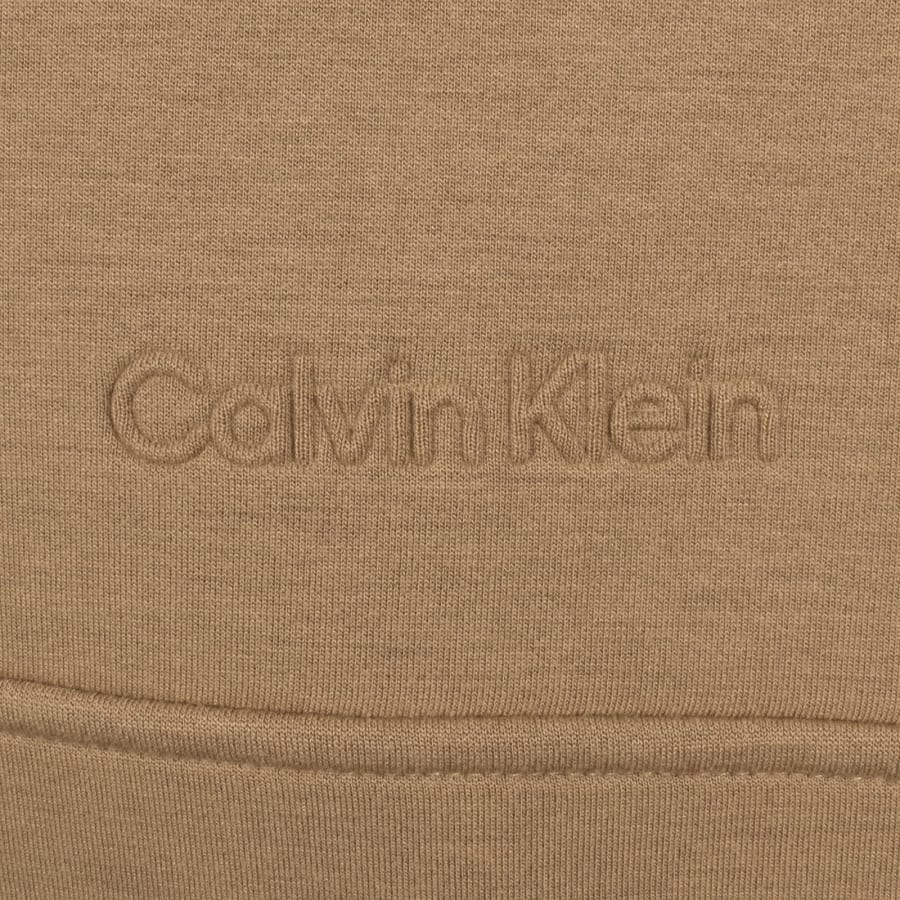 Image number 3 for Calvin Klein Quarter Zip Sweatshirt Brown