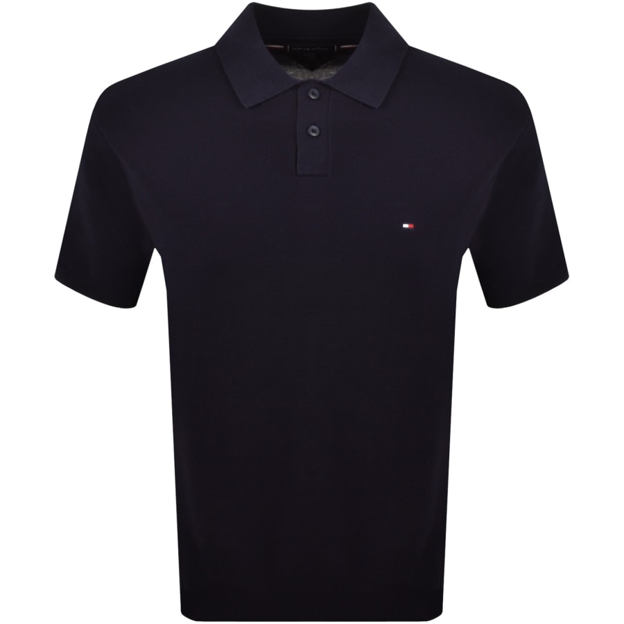 Image number 1 for Tommy Hilfiger Knit Polo Navy