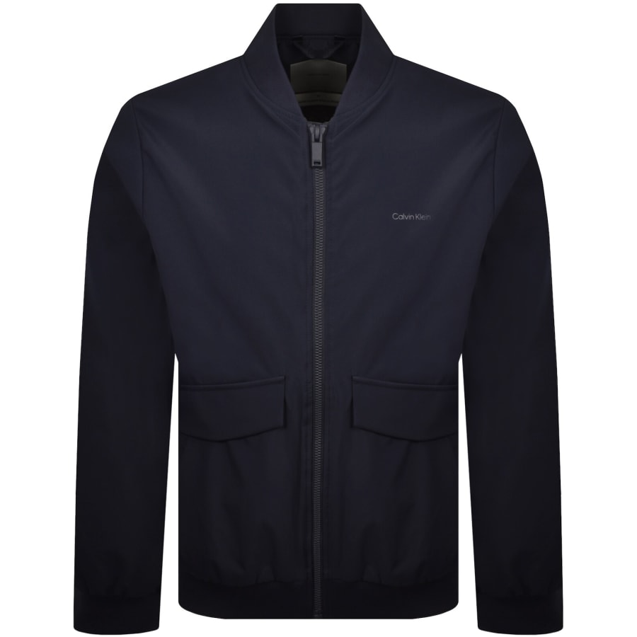 Image number 2 for Calvin Klein Tech Bomber Jacket Navy